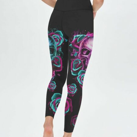 I TRY TO AVOID DRAMA FIRE SKULL ROSE ALL OVER PRINT - TLTR2701233