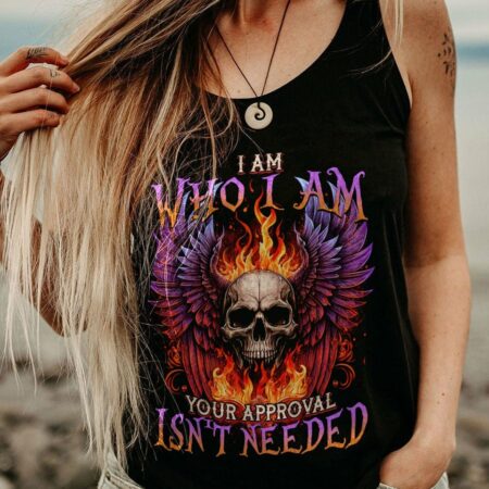I AM WHO I AM WINGS SKULL ALL OVER PRINT - TLTM1002231