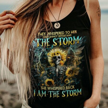 I AM THE STORM SKELETON WINGS SUNFLOWER ALL OVER PRINT - TLNO2102231