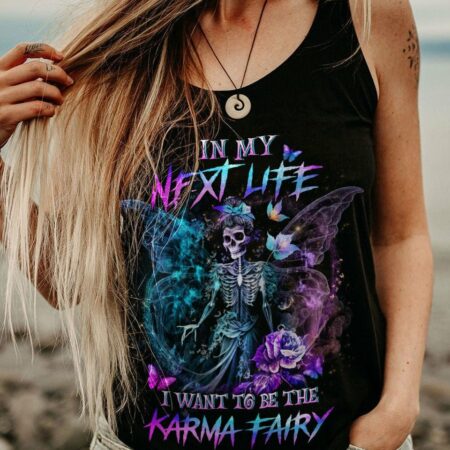 KARMA FAIRY SKULL SKELETON ROSE ALL OVER PRINT - YHLN2401232