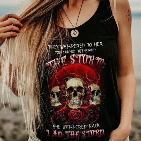 I AM THE STORM SKULL ROSES ALL OVER PRINT - TLTW0203234