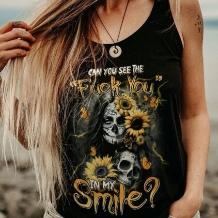 CAN YOU SEE THE F YOU SKULL ROSE ALL OVER PRINT - TLTM1302234