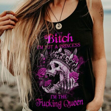 I'M THE F QUEEN SUGAR SKULL ALL OVER PRINT - YHDU2403231