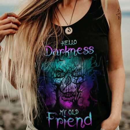 HELLO DARKNESS MY OLD FRIEND SKULL ALL OVER PRINT - YHHG0504231