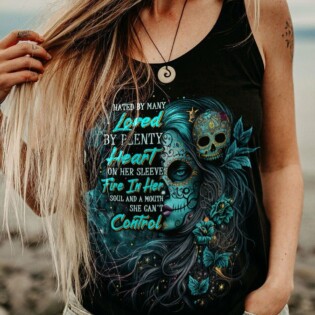 A MOUTH SHE CAN'T CONTROL HALF SUGAR SKULL ALL OVER PRINT - TLTW2703231