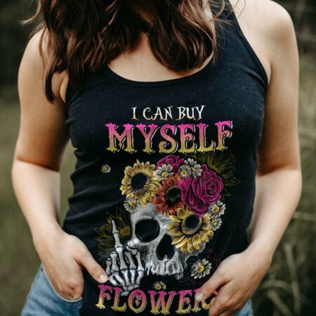 I CAN BUY MYSELF FLOWER SKULL ALL OVER PRINT - TLTW1603234