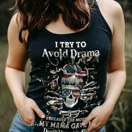 I TRY TO AVOID DRAMA CRACK SKULL LEOPARD ALL OVER PRINT - TLTW1101234