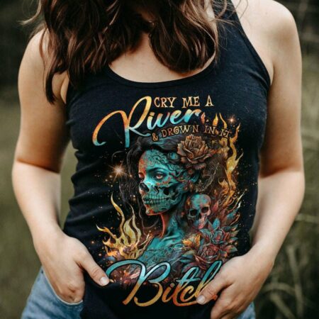 CRY ME A RIVER SUGAR SKULL ALL OVER PRINT - TLNO0404232
