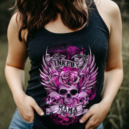 INKED MAMA SKULL WINGS ALL OVER PRINT - TLTR1703234