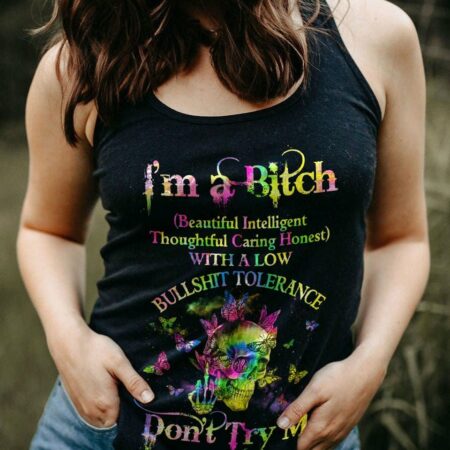 I'M A B DON'T TRY ME BUTTERFLY SKULL ALL OVER PRINT - TLNZ0703232