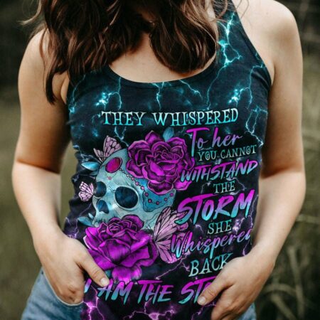 I AM THE STORM FLOWER SKULL ALL OVER PRINT - TLNO1503231