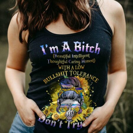 I'M A B DON'T TRY ME SUNFLOWER ALL OVER PRINT - TLNO2002234