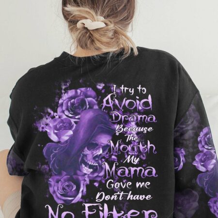 I TRY TO AVOID DRAMA PURPLE ROSE REAPER ALL OVER PRINT - TLTR0202233