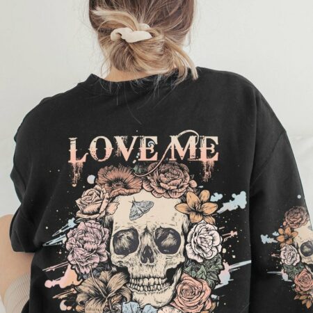LOVE ME LIKE MY DEMONS DO SKULL ALL OVER PRINT - YHHG2003232