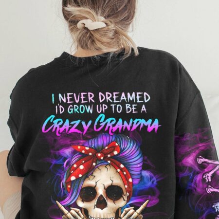 CRAZY GRANDMA SKULL ALL OVER PRINT - YHHG2202234