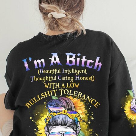 I'M A B DON'T TRY ME SUNFLOWER ALL OVER PRINT - TLNO2002234