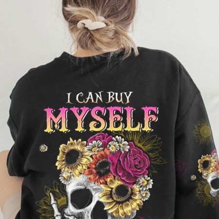I CAN BUY MYSELF FLOWER SKULL ALL OVER PRINT - TLTW1603234