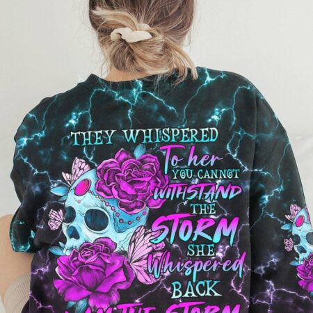 I AM THE STORM FLOWER SKULL ALL OVER PRINT - TLNO1503231