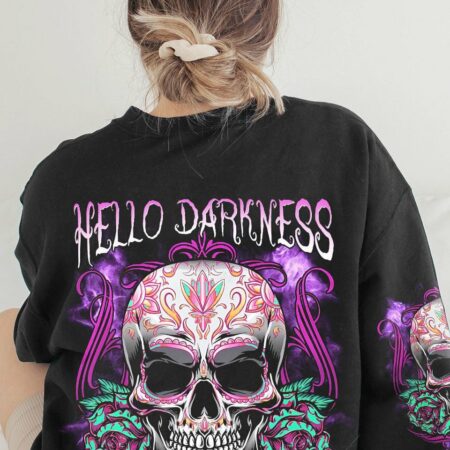 HELLO DARKNESS MY OLD FRIEND SKULL ALL OVER PRINT - YHNT2003231