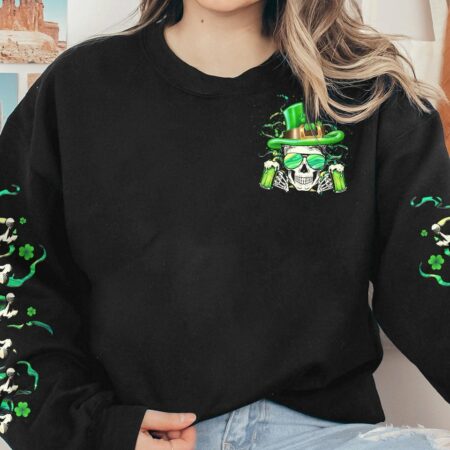 HELLO DARKNESS MY OLD FRIEND SKULL BEER PATRICK'S DAY ALL OVER PRINT - YHHG0102231