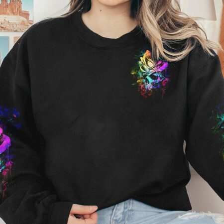 I HOLD A BEAST AN ANGEL SKETCH ROSE SKULL ALL OVER PRINT - TLTW0603233