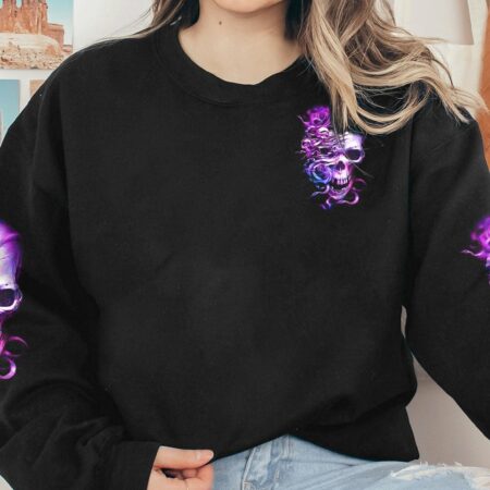 IF YOU WANT ME TO CONTROL MY TEMPER ROSE SKULL ALL OVER PRINT - TLNZ1002231