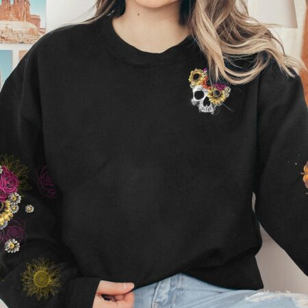 I CAN BUY MYSELF FLOWER SKULL ALL OVER PRINT - TLTW1603234