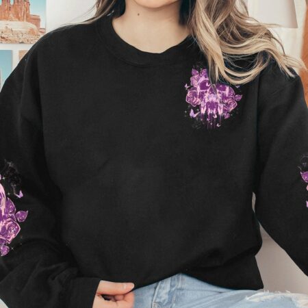 I AM A SWEET GIRL BUT IF YOU PISS ME OFF ROSE BUTTERFLY SKULL ALL OVER PRINT - TLTW0302232