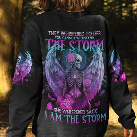 I AM THE STORM SKELETON ROSES WINGS ALL OVER PRINT - TLNO0603233