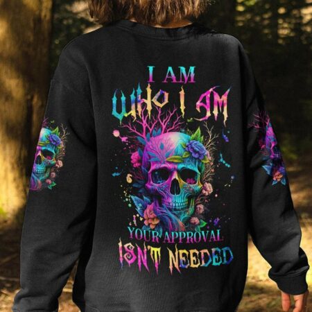 I AM WHO I AM COLORFUL SKULL ALL OVER PRINT - TLNZ2903234