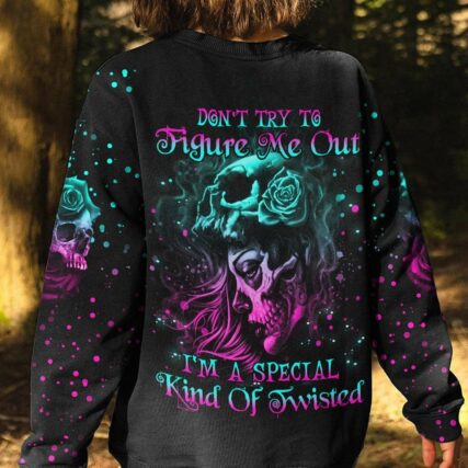 DON'T TRY TO FIGURE ME OUT SKULL GIRL ALL OVER PRINT - TLNO2003234