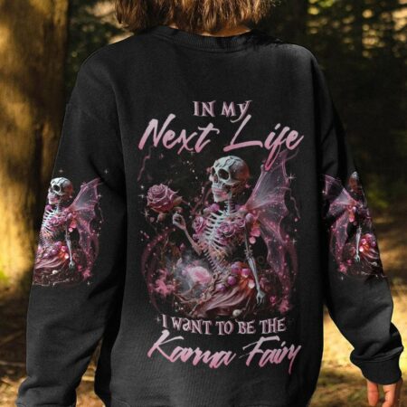 KARMA FAIRY SKULL SKELETON ROSE ALL OVER PRINT - YHLN0203234