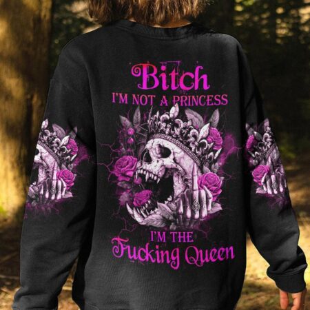 I'M THE F QUEEN SUGAR SKULL ALL OVER PRINT - YHDU2403231