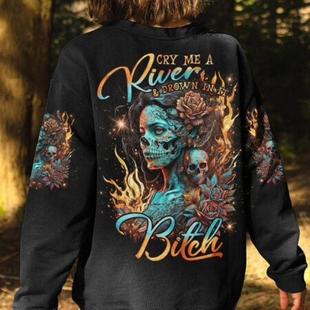 CRY ME A RIVER SUGAR SKULL ALL OVER PRINT - TLNO0404232