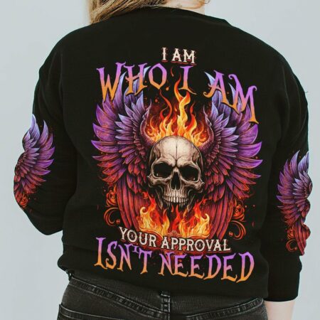 I AM WHO I AM WINGS SKULL ALL OVER PRINT - TLTM1002231