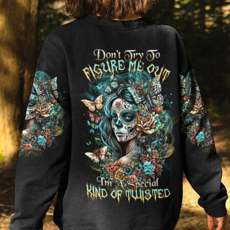 DON'T TRY TO FIGURE ME OUT SUGAR SKULL ALL OVER PRINT - TLTR2403235