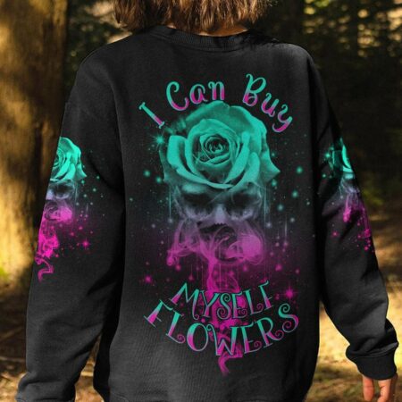I CAN BUY MYSELF FLOWERS SMOKE ROSE SKULL ALL OVER PRINT - TLNO0203233