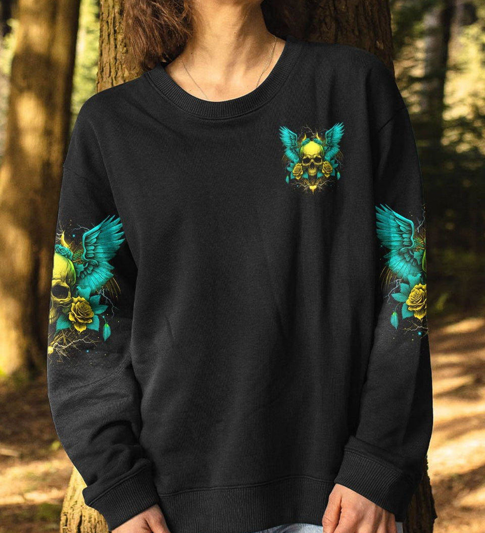 ALWAYS A STRONG WOMAN SKULL WINGS ROSE ALL OVER PRINT - TLTW2104234