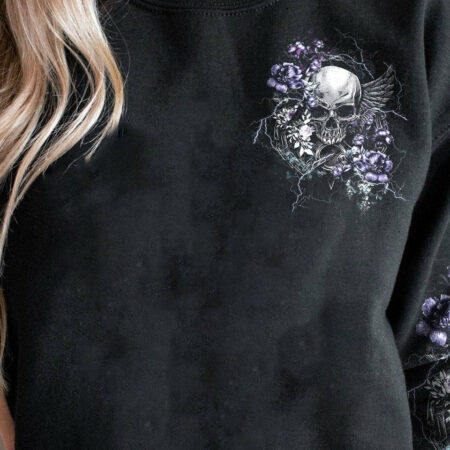 I AM THE STORM WINGS FLOWER SKULL ALL OVER PRINT - TLTW0202233