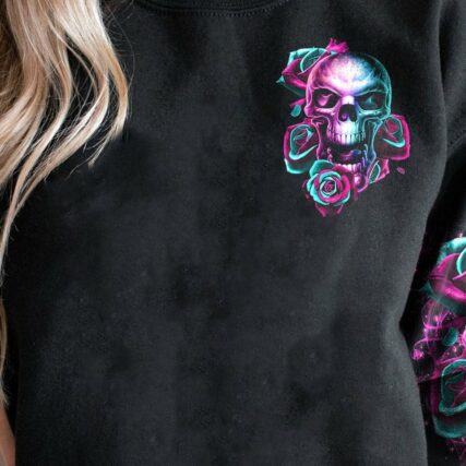 I AM A SWEET GIRL ROSE FIRE SKULL ALL OVER PRINT - TLTR3001234