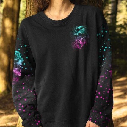 DON'T TRY TO FIGURE ME OUT SKULL GIRL ALL OVER PRINT - TLNO2003234