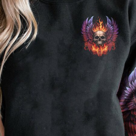 I AM WHO I AM WINGS SKULL ALL OVER PRINT - TLTM1002231