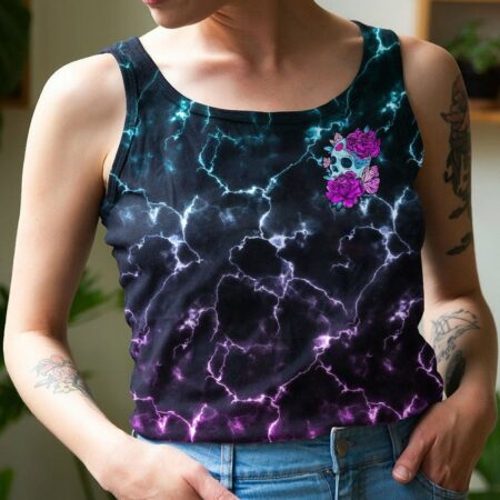 I AM THE STORM FLOWER SKULL ALL OVER PRINT - TLNO1503231