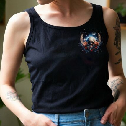HELLO DARKNESS MY OLD FRIEND SKULL WINGS MOON ALL OVER PRINT - TLNT2604231