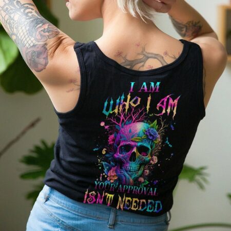 I AM WHO I AM COLORFUL SKULL ALL OVER PRINT - TLNZ2903234