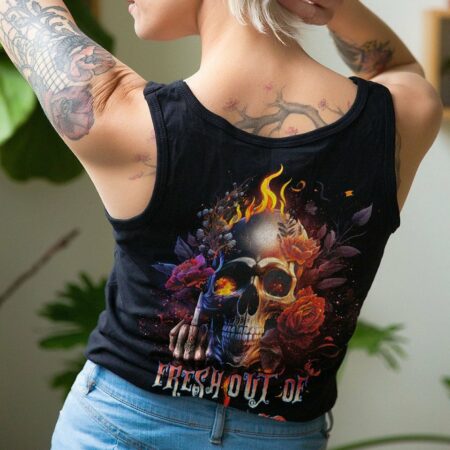 FRESH OUT OF F FIRE SKULL ROSE ALL OVER PRINT - TLNO0103232