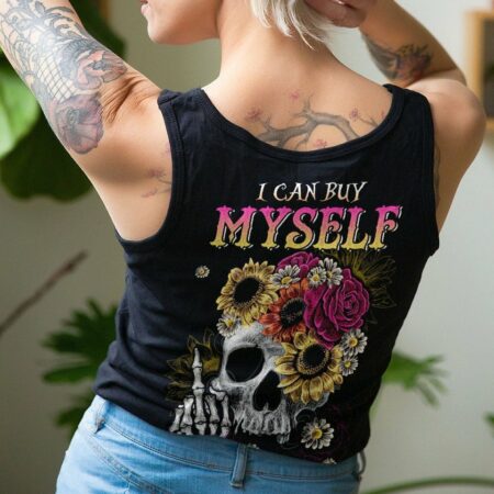 I CAN BUY MYSELF FLOWER SKULL ALL OVER PRINT - TLTW1603234