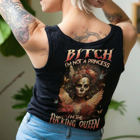 I'M THE F QUEEN SUGAR SKULL VINTAGE ALL OVER PRINT - TLNZ1204232