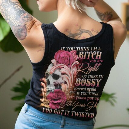 IF YOU THINK I'M A B ROSE SKULL ALL OVER PRINT - YHDU3103234