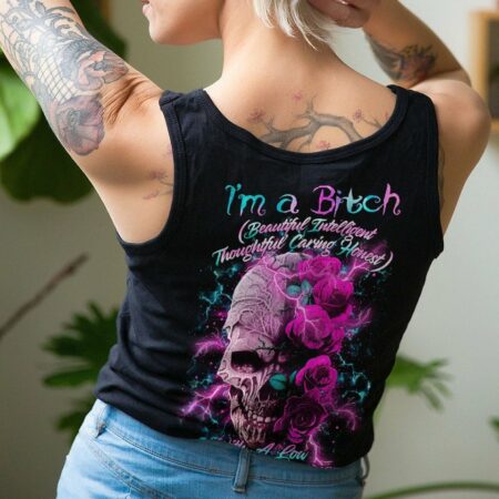 I'M A B DON'T TRY ME SKULL ROSE ALL OVER PRINT - TLTR0803231